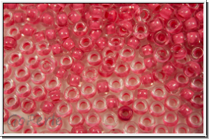 PR-11-08A77, PRECIOSA Rocailles, 11/0, crystal, trans., terra intensive pink-ld., 20g