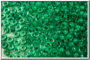 PR-11-08A58, PRECIOSA Rocailles, 11/0, crystal, trans., terra intensive sea green-ld., 20g