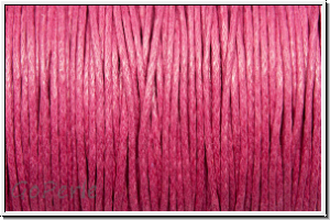 Baumwollkordel (BW), gewachst, 1mm, hot pink, Preis/m