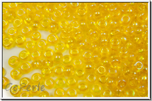 PR-11-81010, PRECIOSA Rocailles, 11/0, yellow, lt., trans., AB, 20g