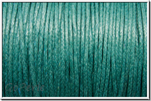 Baumwollkordel (BW), gewachst, 1mm, teal, Preis/m