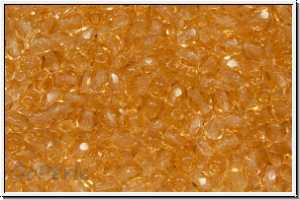 Bhm. Glasschliffperle, feuerpol., 3mm, topaz, lt., trans., 50 Stk.