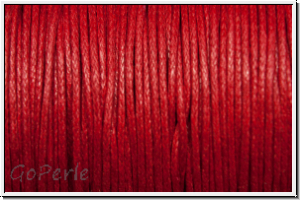 Baumwollkordel (BW), gewachst, 1mm, red, Preis/m