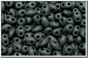 PRECIOSA TWIN Beads, black, op., matte, 10g