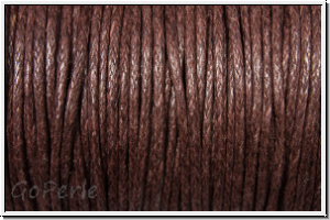 Baumwollkordel (Quali 1), gewachst, 1mm, brown, Preis/m