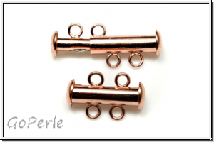 Schiebeschliee, 2 strngig, 17x11mm, kupferfb., Metall, 1 Stk.