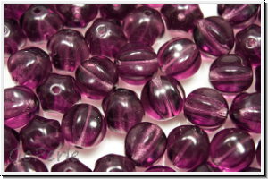 Melone, 6mm, amethyst, trans., 25 Stk.