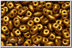 SD-00030-01730, SuperDuo Beads, goldenrod, metallic, satin, 10 g