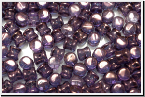 Diabolo-Beads, 5x5mm, crystal, trans., vega luster, 25 Stk.