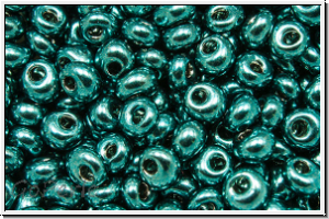 TM-03-0519, TOHO Magatamas, 3mm, teal, higher met., hematite, 10g