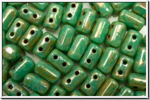 RUL-63130-43400, Rulla Beads, 3x5mm, turquoise, op., silverpicasso, 100 Stk. (ca. 11 g)