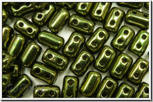 RUL-23980-14495, Rulla Beads, 3x5mm, green, met., 100 Stk. (ca. 11 g)