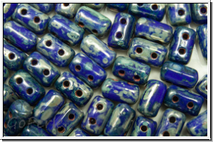 RUL-33050-43400, Rulla Beads, 3x5mm, blue, op., silverpicasso, 100 Stk. (ca. 11 g)