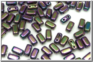 Brick CzechMates, 3x6mm, purple, met., iris., 25 Stk.