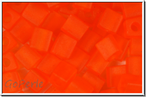 SB-04-0138f, MIYUKI Squares, 4mm, orange, trans., matte, 15g