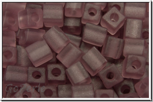 SB-04-0142f, MIYUKI Squares, 4mm, amethyst, trans., matte, 15g