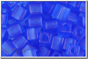 SB-04-0150f, MIYUKI Squares, 4mm, sapphire, trans., matte, 15g