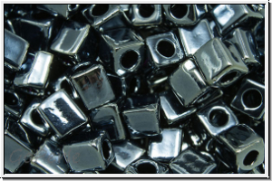 SB-04-0451, MIYUKI Squares, 4mm, hematite, met., 15g