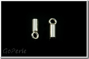 Endhlse, 8,0x2,0mm, silberfb., 925er Silber, 2 Stk.