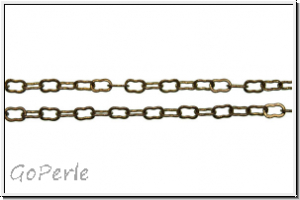 Gliederkette, Peanut-Chain, VINTAJ, 3,5x2mm, antikmessingfb., Messing, Preis/10cm