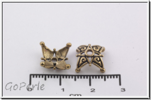 Perlenkappe, Bronze, Balistil, Stern, ca. 10,5  mm