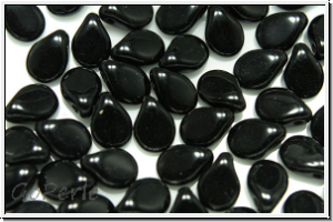 Pip-Beads, 5x7mm, black, op., 50 Stk.