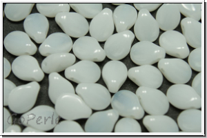 Pip-Beads, 5x7mm, white, opal, 50 Stk.