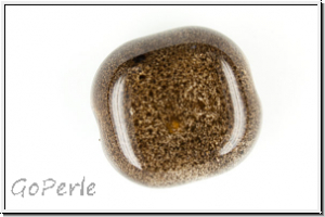 Keramikperle, Rechteck, 29,5x27,5x18mm, graubraun, 1 Stk.