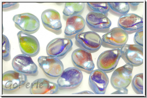 Pip-Beads, 5x7mm, sapphire, lt., trans., AB, 50 Stk.