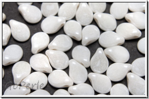 Pip-Beads, 5x7mm, white, op., luster, 50 Stk.