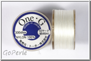 TOHO OneG Beading-Thread Fdelgarn, white, 1 Spule