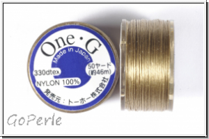 TOHO OneG Beading-Thread Fdelgarn, khaki, 1 Spule