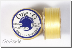 TOHO OneG Beading-Thread Fdelgarn, yellow, 1 Spule