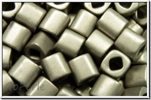 TC-04-0566, TOHO Cubes, 4mm, silver, antique, met., matte, 10g