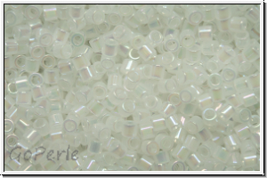 DBS0222, MIYUKI Delicas, 15/0, white pearl, op., AB, 5g