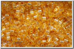 DBS0100, MIYUKI Delicas, 15/0, amber, lt., trans., AB, 5g