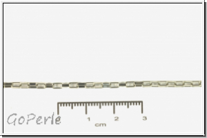 Gliederkette, eckig, 4x2mm, antiksilberfb., Edelstahl, Preis/10cm