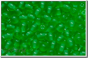 bhm. Glasperle, rund, 4mm, green, grass, trans., semi matte, 50 Stk.