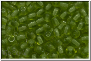 bhm. Glasperle, rund, 4mm, olivine, lt., trans., 50 Stk.