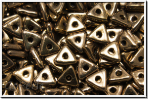 Tri-Beads, 4mm, bronze, chocolate, met., 100 Stk.