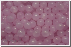 bhm. Glasperle, rund, 4mm, pink, opal, 50 Stk.