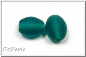 ind. Lampenperle, Olive, 13x10mm, teal, trans., matt, 1 Stk.