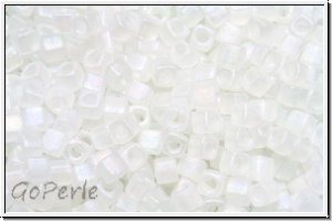 SBS-18-0131fr, MIYUKI Squares, 1,8mm, crystal, trans., matte, AB, 5g