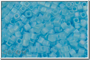 SBS-18-0148fr, MIYUKI Squares, 1,8mm, aqua, trans., matte, AB, 5g