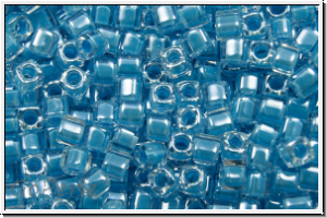 SBS-18-0221, MIYUKI Squares, 1,8mm, crystal, trans., sky blue-ld., 5g