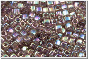 SBS-18-0256, MIYUKI Squares, 1,8mm, amethyst, lt., trans., AB, 5g