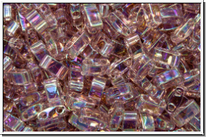 HTL-0256, MIYUKI Half Tila Beads, amethyst, lt., trans., AB, 5g