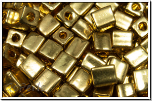 SB-04-0191, MIYUKI Squares, 4mm, gold, yellow, met., plated, 1g (Kleinere Menge!)