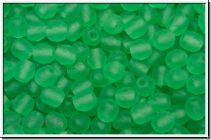 Bhm. Glasschliffperle, feuerpol., 4mm, mint, cool, trans., matte, 50 Stk.