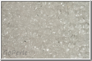 Bhm. Glasschliffperle, feuerpol., 3mm, crystal, trans., 50 Stk.